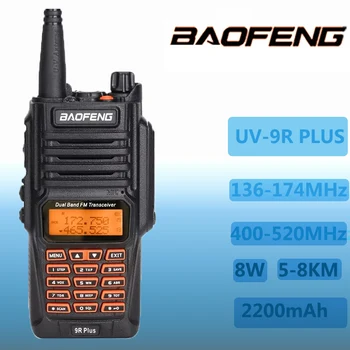 BAOFENG UV-9R PLUS Outdoor Radio, Augstas Jaudas IP67 Waterproof tālsatiksmes Komunikācijas Putekļu Necaurlaidīgs Kritums-Pierādījums, Walkie Talkie
