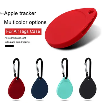Silikona Atslēgu Gredzens Apple Airtags Gadījumā seguma Buferis Korpusa Tracker Piederumi Anti-zaudēto Ierīci Keychain Gadījumos
