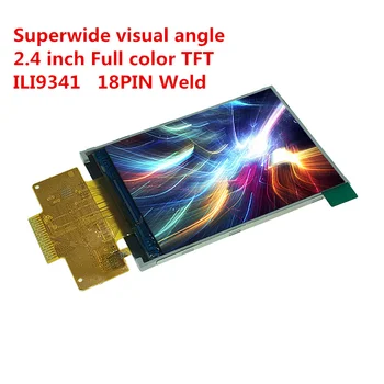 2,4 collu SPI LCDTFT krāsu ekrāns 240X320, NAV touch ILI9341 vismaz 4 IO sērijas 18 pin 0.8 mm pin atstarpes 262K plašu skata eņģelis