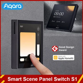 Aqara S1 Smart Scene Paneļa Slēdzis S1 3.95 collu Touch Screen APP Siri Balss Vadības Darba HomeKit Lietotni Smart Home
