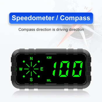 Auto HUD Headup Displejs GPS Digitālais Spidometrs, Kompass ar 4,2 Collu LED Displejs, Braukšanas Atgādinājums Gaismas Sensoru Automašīnu SUV