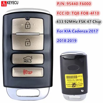 OEM P/N: 95440-F6000 TQ8-FOB-4F10 Par KIA Kadence 2017 2018 2019 Smart Tuvumā Tālvadības Atslēgu Fob, 4 Pogas 433.92 MHz FSK 47 Chip