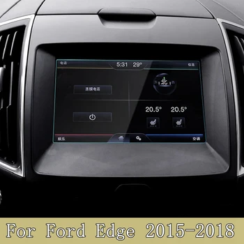 Auto Piederumi GPS Navigācijas Ekrāns Tērauda, Rūdīta Stikla Materiāls, ar aizsargplēvi LCD Ekrāns Filmu Ford Edge 2015-2018