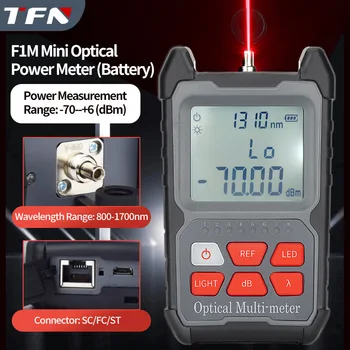 TFN F1M Mini Rokas OPM Portatīvie High-end Sausu Akumulatoru Optisko Jaudu Testeri Optiskās Jaudas Mērītājs