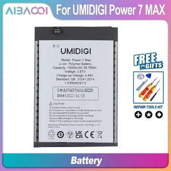 AiBaoQi 100% Oriģināls Par UMI UMIDIGI Jauda 7 Max Akumulatora 10000mAh Mobilo Telefonu Rezerves Backup Batteria Batterie Ar Instrumentiem