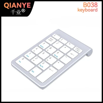 Qianye B038 Bluetooth bezvadu mini ciparu tastatūru, Grāmatvedības kases kasiere finanšu 2.4 G bezvadu tastatūru