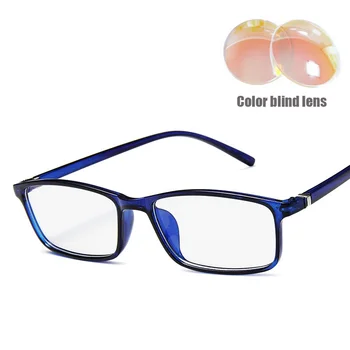 Jaunu Pielāgotu Colorblind Brilles Vīriešiem Sarkana-zaļa Colorblindness Krāsu Vājums divpusēja Pārklājuma Objektīvi Tuvredzība Brilles Vadītāja
