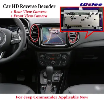 Jeep Commander 2021-2022 2023 Auto DVR Atpakaļskata Priekšējā Kamera Apgrieztā Attēla Dekoderi Gadījumā Jaunu Oriģinālo Ekrāna Jaunināt