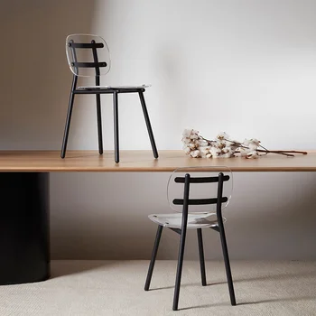 Spēlētājs Elegants Dizains, Ēdamistabas Krēsli Atpūtas Plastmasas Dekoratīvās Ēdamistabas Krēsli Ziemeļvalstu Bārs Eetkamerstoelen Virtuves Mēbeles DX50CY