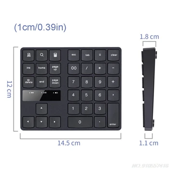2.4 G USB Bezvadu Ciparu Tastatūru 35 Taustiņus Maksas Ciparu Klaviatūras Portatīvo Klēpjdatoru Mini Numpad D17 20 Dropshipping