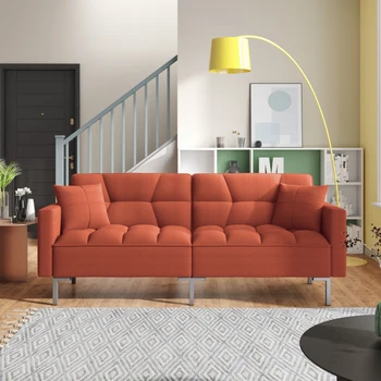 Veļa Futon Mīkstās Dīvāns Modernā Kabrioletā Locīšanas Futon Sofa Gulta Kompakts Dzīves Telpu, Dzīvokļu, Kopmītnes