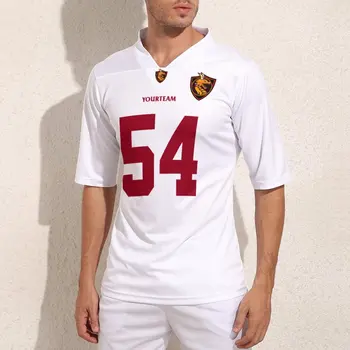 Pasūtījuma San Francisco Nr. 54 Balts Regbija Jersey Vintage Komanda Pielāgot Futbola Svīteri Mācību Vīriešu Regbija Krekli