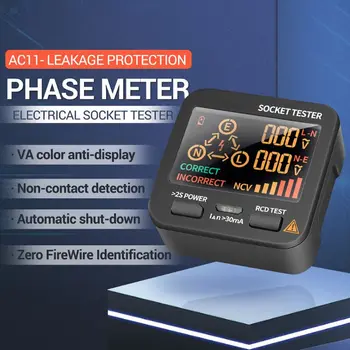 Digital Ligzda Testeri Spriegumu Testa US/UK/ES/AU Plug Ground Zero Līnijas Posmā Pārbaudīt Rcd TSV testa Ligzdas Noplūdes Detektors