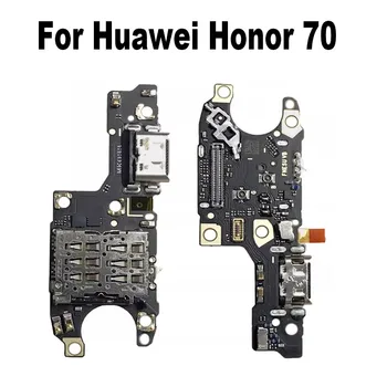 Par Huawei Honor 70 USB Uzlādes Ports Mikrofons Mic Dock Savienotāju Valdes Flex Kabelis Ātri, Remonta Daļas
