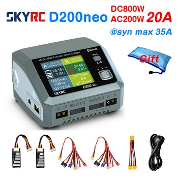 SKYRC D200neo DC800W AC200W 20A Dual Channel Smart Lādētāju priekš LiPo LiHV Dzīves Lilon NiCd, NiMH Pb Akumulators