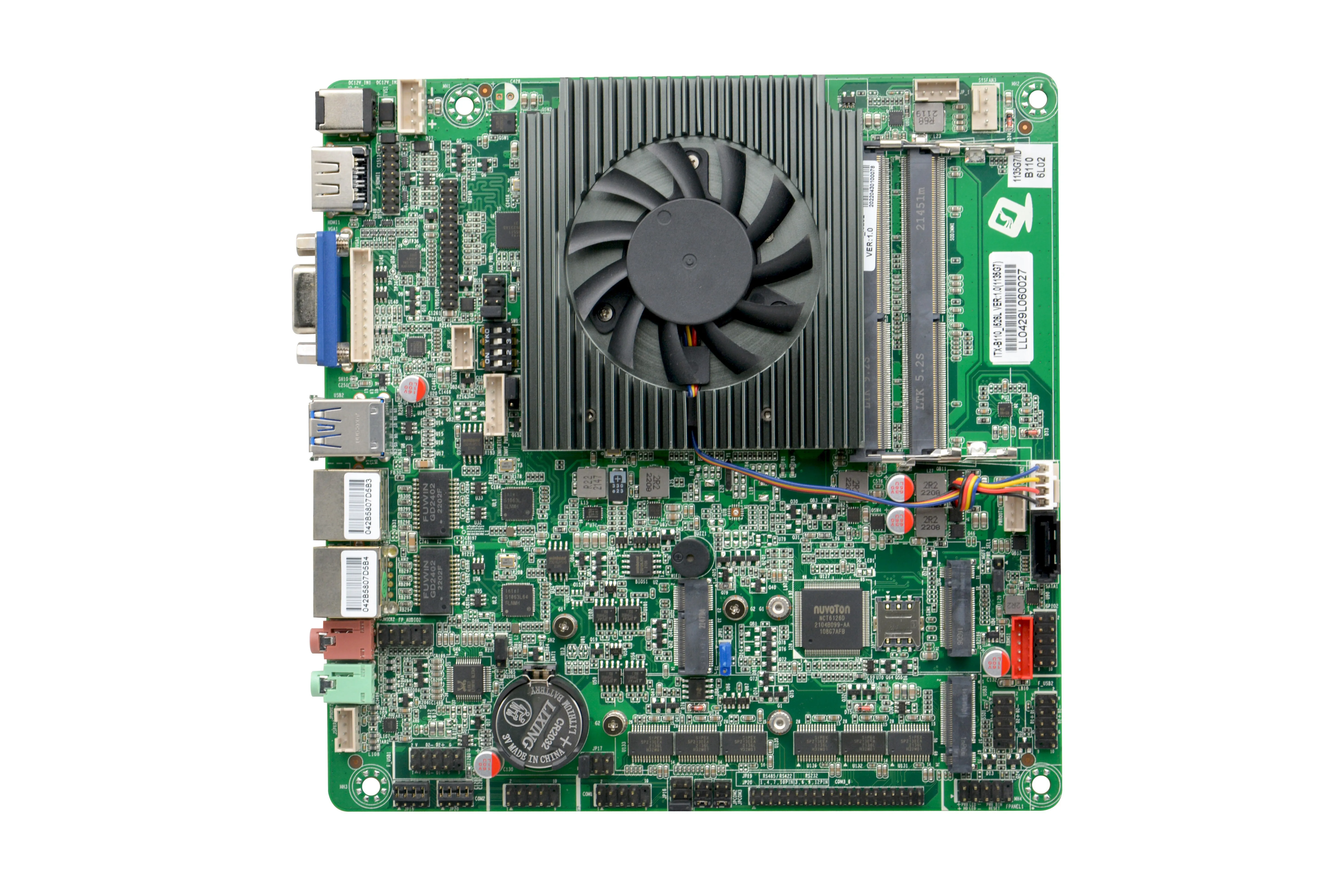 rūpniecības mātesplati 11 procesors Core i5-1135G7 2.4 GHz mini itx mātesplati 2*1000M Lan, VGA/2*4 DDR/SATAII LAN 6 COM3